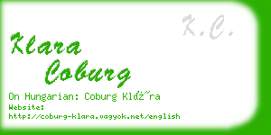 klara coburg business card